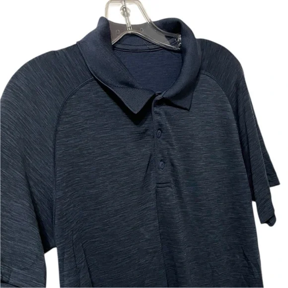 Lululemon vent tech polo shirt men’s size M blue train office travel - Picture 2 of 16